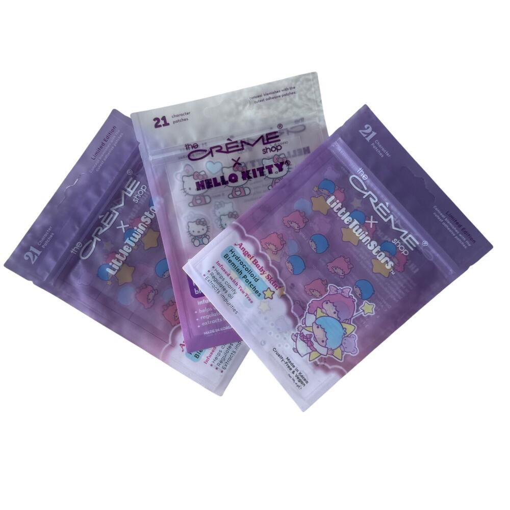 ✨ Sanrio Skincare Bundle – Little Twin Stars & Hello Kitty Blemish Patches 🌙💖